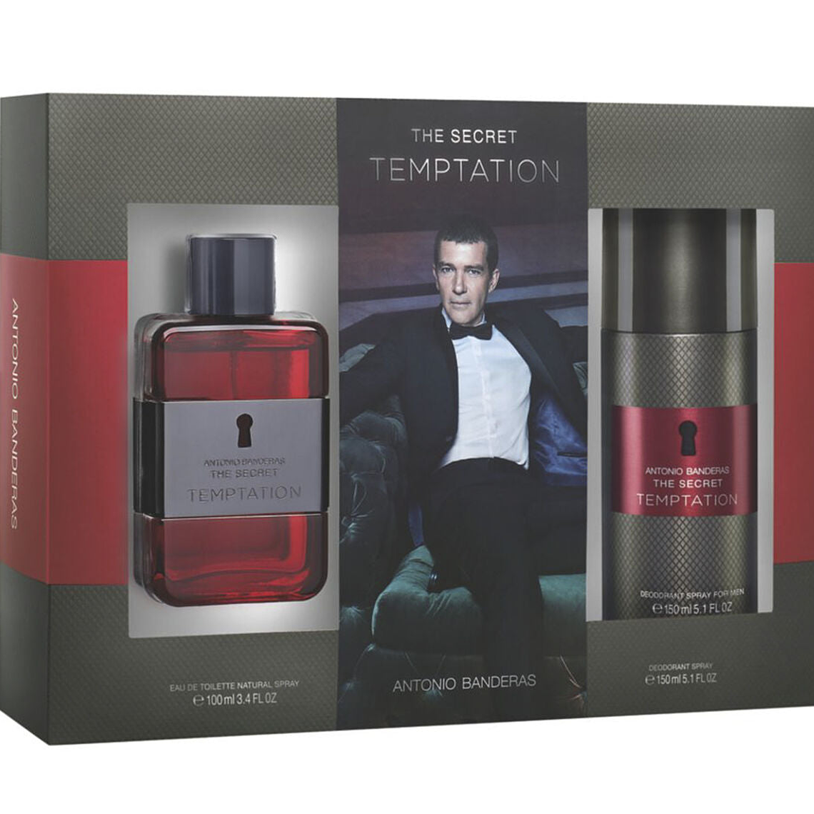 Estuche Antonio Banderas The Secret Temptation Edt 100ml+Desodorante 150ml Hombre 1