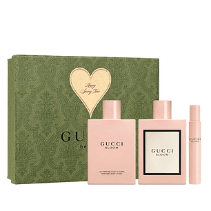 Estuche Gucci Bloom 100ml Edp+ 100ml locion+ 10ml edp Mujer