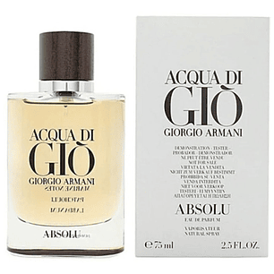 Tester Armani Acqua Di Gio Absolu Hombre Edp 75ml Hombre