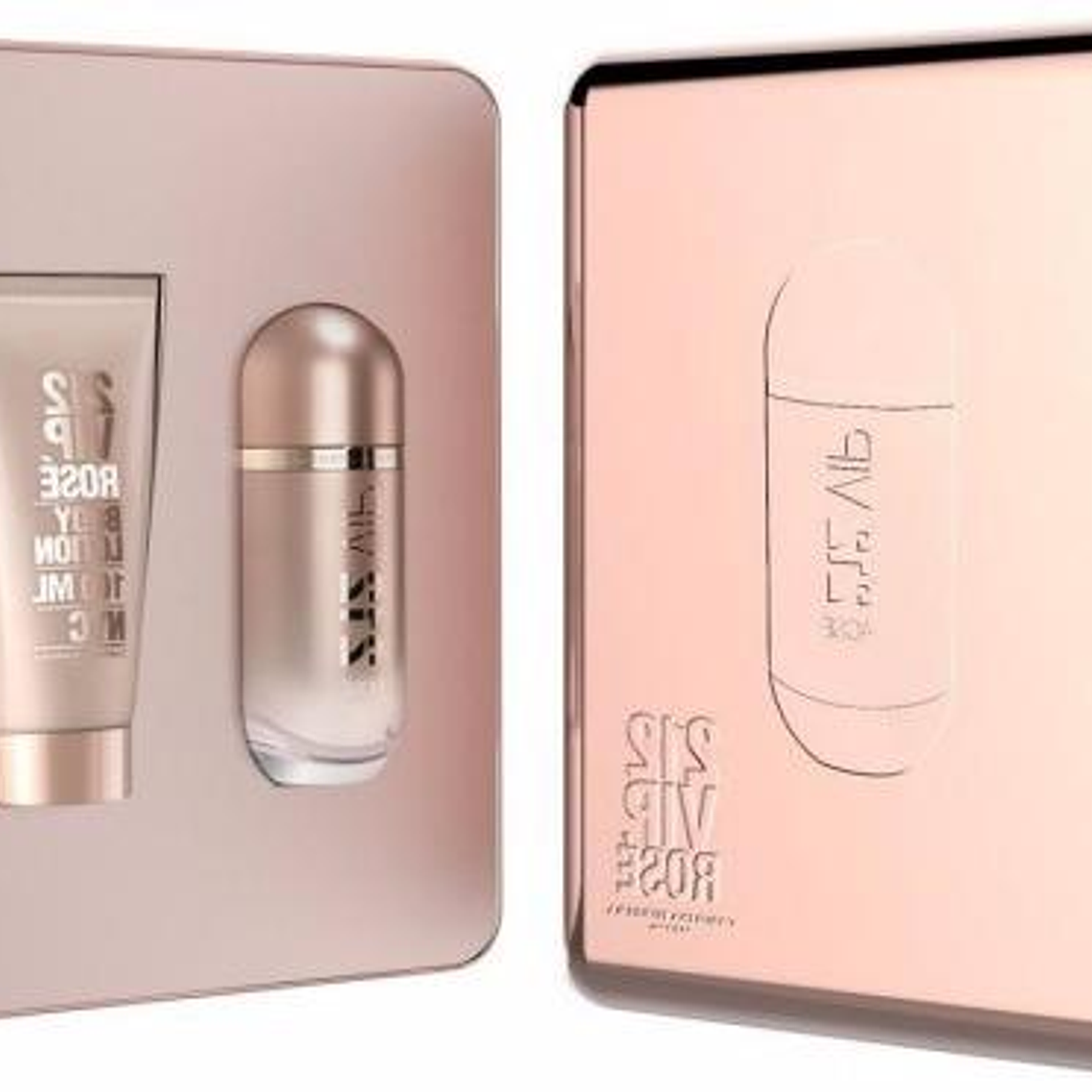 Estuche Carolina Herrera 212 Vip Rose Edp 80ml + Body Lotion 100ml Mujer 1