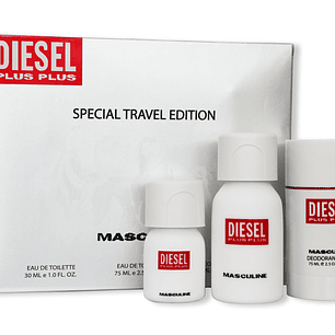 Estuche Diesel Plus Plus Hombre 75ml + 35ml + 75ml Deodarant Stick