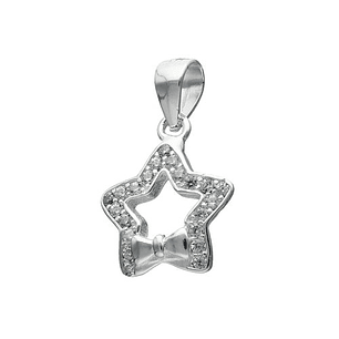 Colgante Estrella con Lazo y Circones