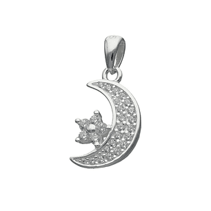 Colgante Media Luna con Estrella y Circones