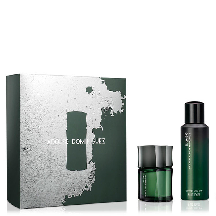 Estuche Adolfo Dominguez Bambu Edt 60 ml + 20 ml Hombre  (Verde) 1