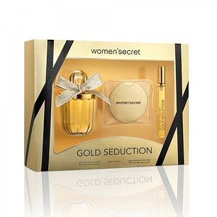Estuche Womans Secret Gold Seduction Edp 100ml + Roll on 10ml Mujer + Espejo