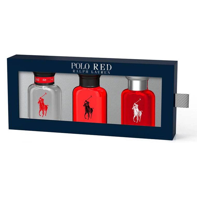 Estuche Ralph Lauren Polo Red Trilogi­a 120 Ml (Polo Red+ Red Rush+ Red Edp) Hombre (40ml*3) 1