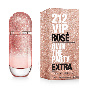 Perfume Carolina Herrera 212 Vip Rose Own the Party Extra EDP 80ml Mujer (Extra-Nuevo)