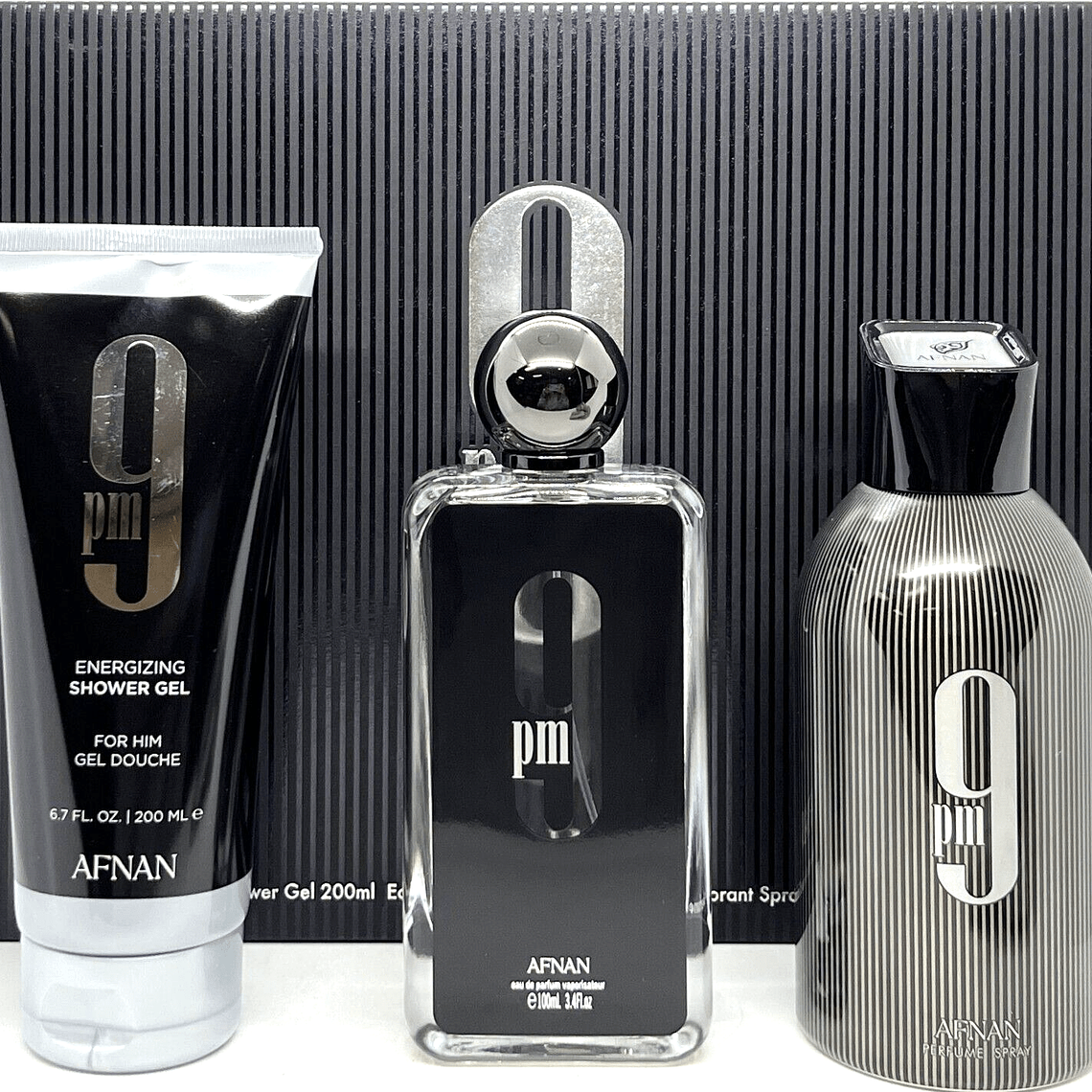 Estuche Afnan 9Pm For Men Edp 100Ml+Sg 200Ml+Deo 250Ml Hombre- Inspirado En Ultra Male de Jean Paul Gaultier 1