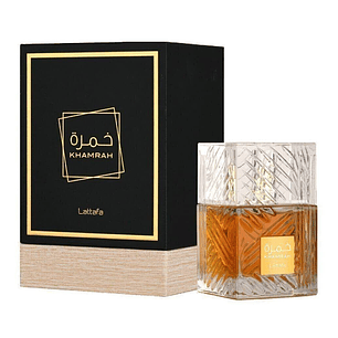 Perfume Lattafa Khamrah EDP 100 ML Unisex - Parecido a Angels' Share By Kilian (Negro)