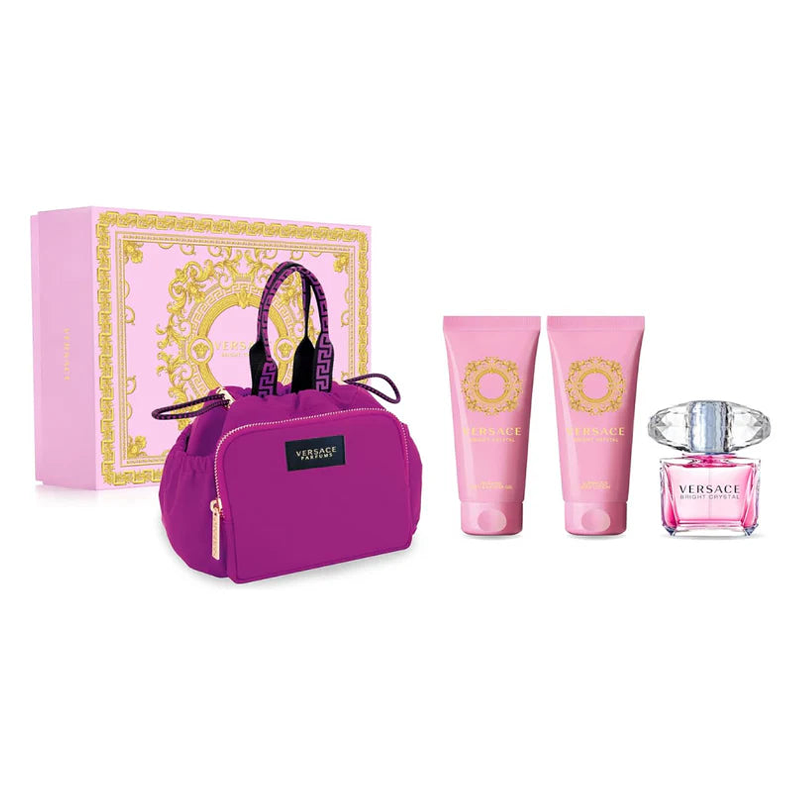 Estuche Versace Bright Crystal Edt 90ml Mujer (4pcs) 1