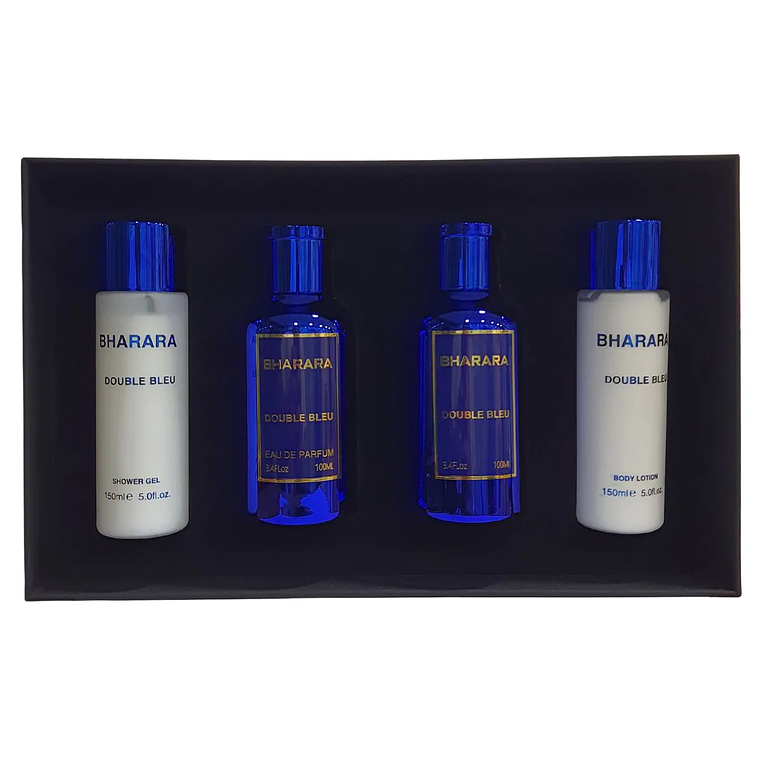 Estuche Bharara Double Bleu Edp 100ml Hombre (4pcs) 1