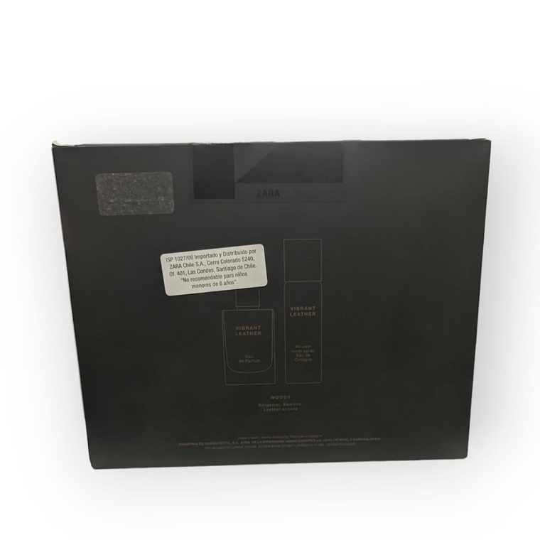Estuche Zara Vibrant Leather Edp 100ml + 100ml Desodorante Hombre 1