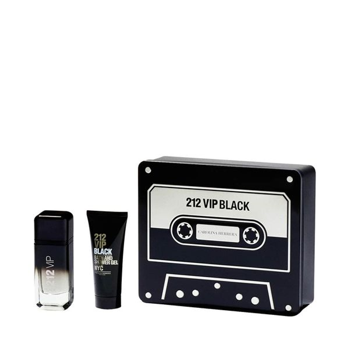 Estuche Carolina Herrera 212 VIP Black EDP 100 ML + Gel de Ducha 100 ML Hombre ( Metal ) 1