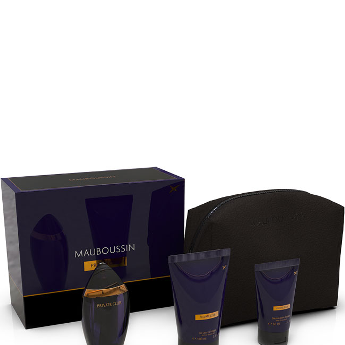 Estuche Mauboussin Private Club Edp 100ml+gel 100ml+after Shave 50ml Hombre 1