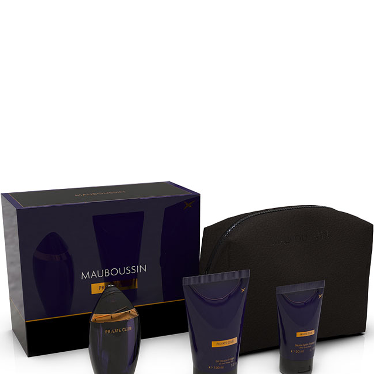 Estuche Mauboussin Private Club Edp 100ml+gel 100ml+after Shave 50ml Hombre 1