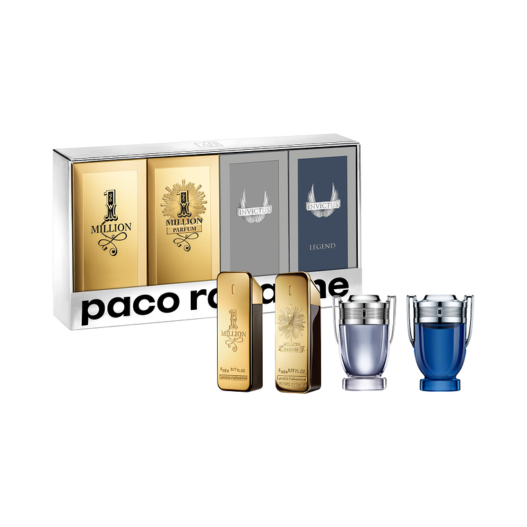 Estuche Miniaturas Paco Rabanne Hombre (5ml * 4) - Invictus + One Million 1