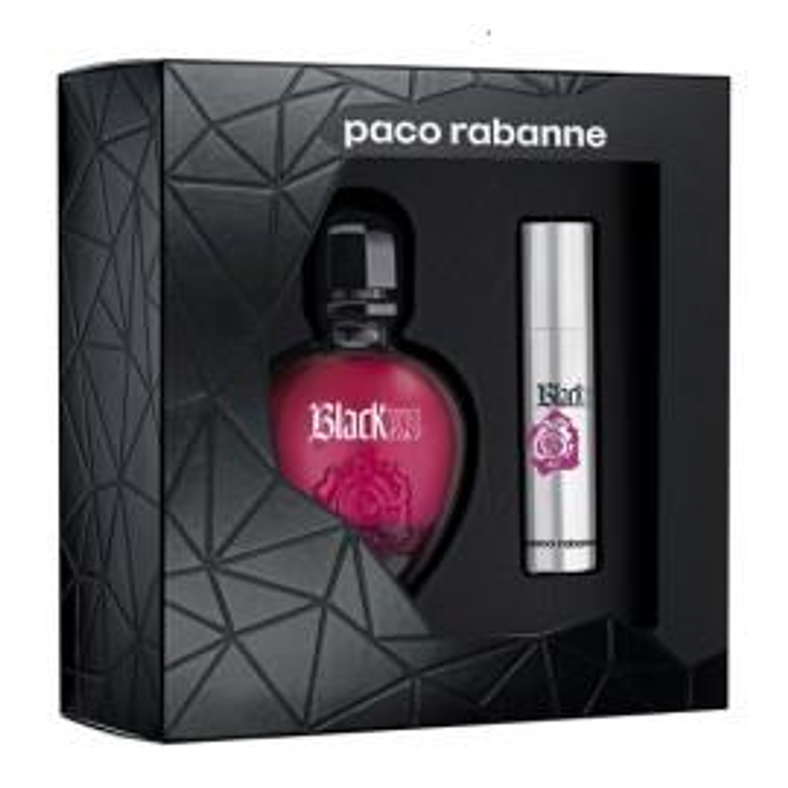 Estuche Paco Rabanne Black XS 80ml Edt + 10ml Miniatura Mujer 1