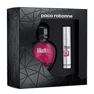 Estuche Paco Rabanne Black XS 80ml Edt + 10ml Miniatura Mujer