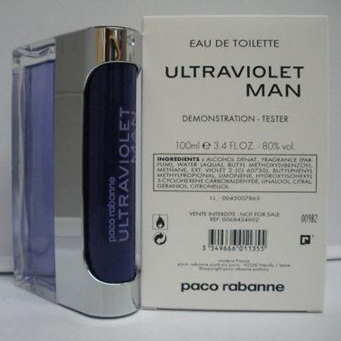 Tester Paco Rabanne Ultraviolet Edt 100ml Hombre 1