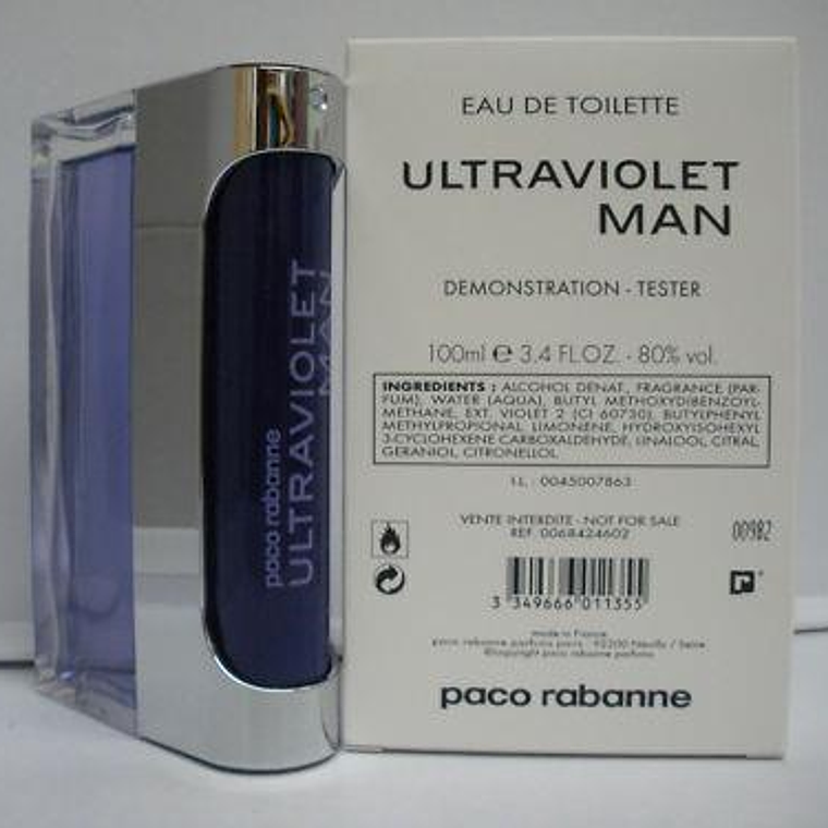 Tester Paco Rabanne Ultraviolet Edt 100ml Hombre 1