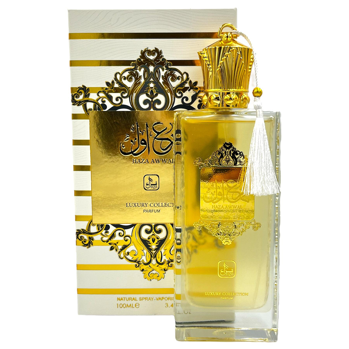 Perfume Fiza Haza Awwal White Edp 100ml Unisex - Inspirado En Amber Oud Gold Alharamain 1