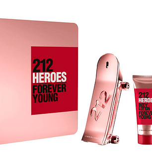 Estuche Carolina Herrera 212 Heroes Edp 80ml Mujer + Locion 100ml