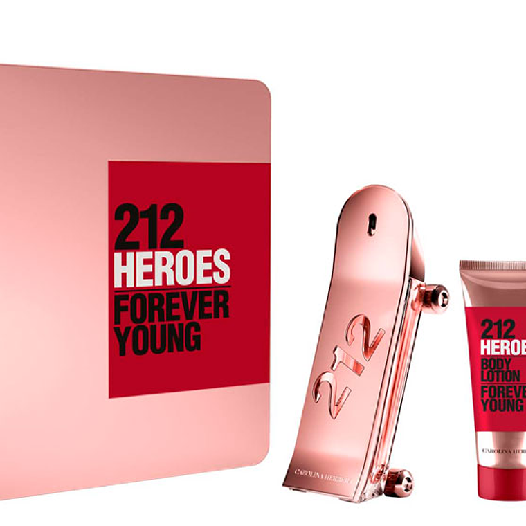 Estuche Carolina Herrera 212 Heroes Edp 80ml Mujer + Locion 100ml 1