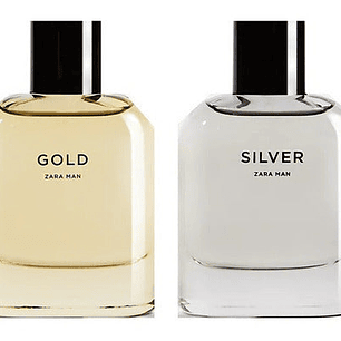 Estuche Zara Man Silver Edt 80ml + Zara Man Gold Edt 80ml Hombre