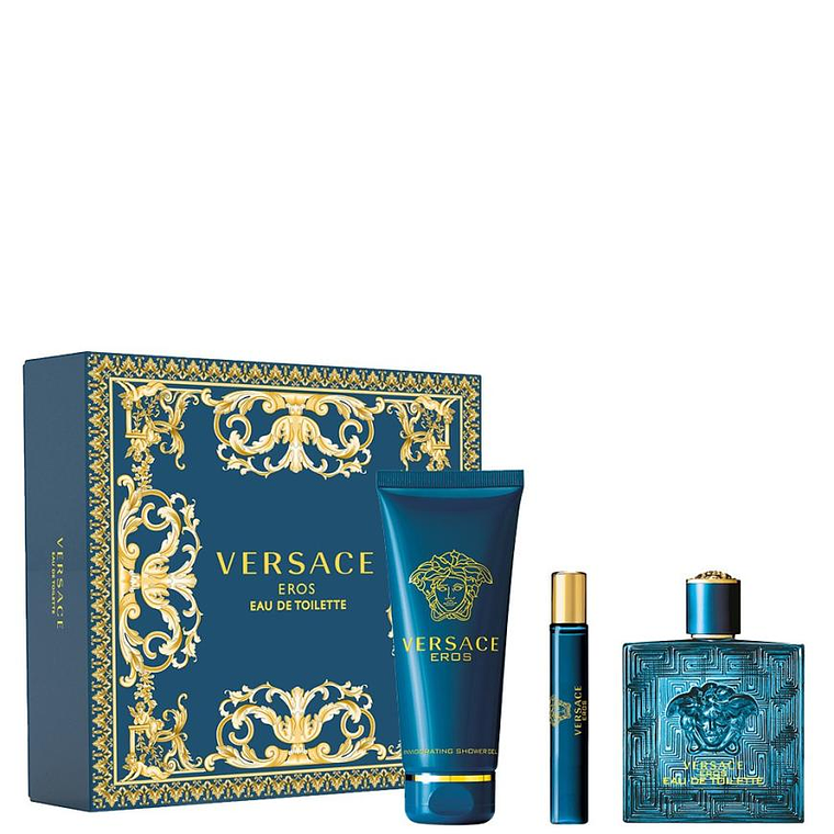 Estuche Versace Eros Pour Homme Edt 100Ml+10Ml+Sg 150Ml Hombre 1