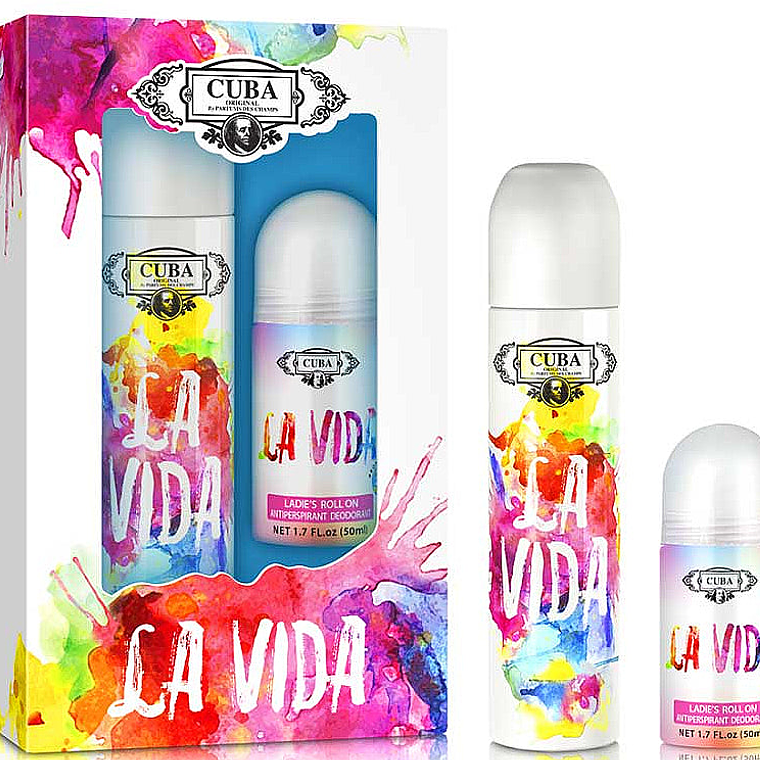Estuche Cuba La Vida Edp 100ml + Roll On 50ml Mujer 1