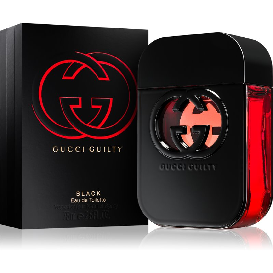 Perfume Gucci Guilty Black Edt 75ml Mujer (Rojo) 1
