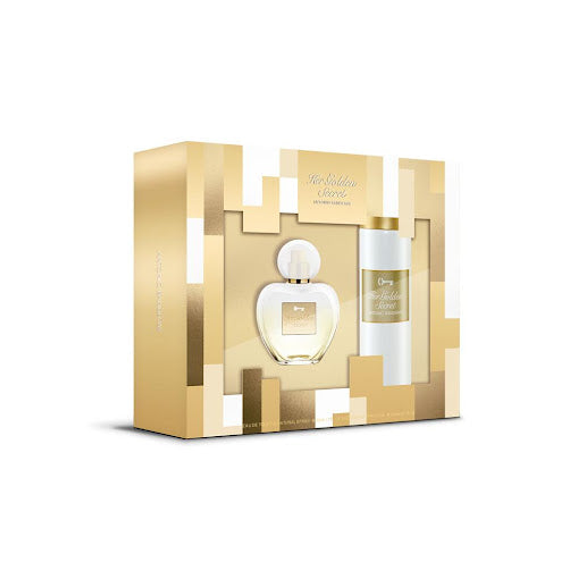Estuche Antonio Banderas Her Golden Secret Edt 50ml + 150ml Deo Mujer 1