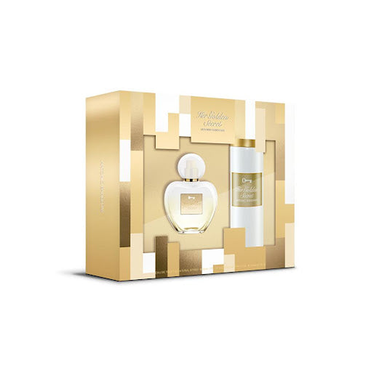 Estuche Antonio Banderas Her Golden Secret Edt 50ml + 150ml Deo Mujer 1