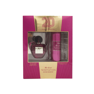 Estuche Antonio Banderas Her Secret Temptation EDT 50ml + Deo 150ml Mujer