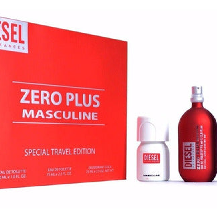 Estuche Diesel Zero Plus Masculine Edt 75ml Hombre 1