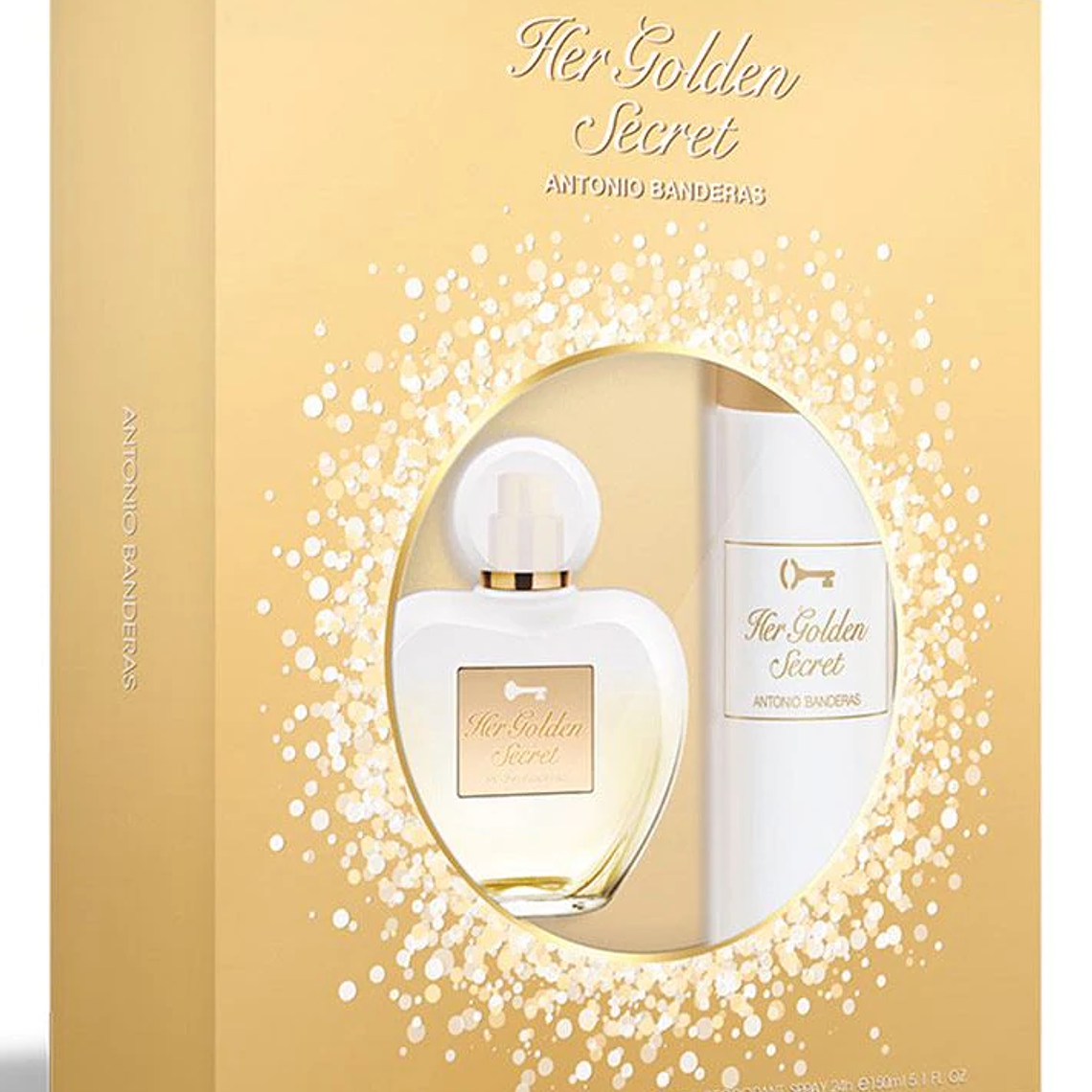 Estuche Antonio Banderas Her Golden Secret Edt 80ml + 150ml Deo Mujer 1