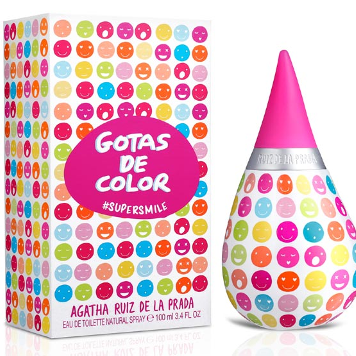 Perfume Agatha Ruiz De La Prada Gotas De Color Super Smile Edt 100ml Mujer 1