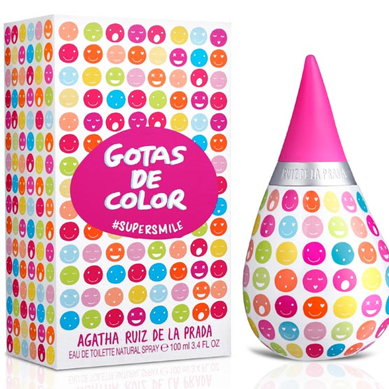 Perfume Agatha Ruiz De La Prada Gotas De Color Super Smile Edt 100ml Mujer 1