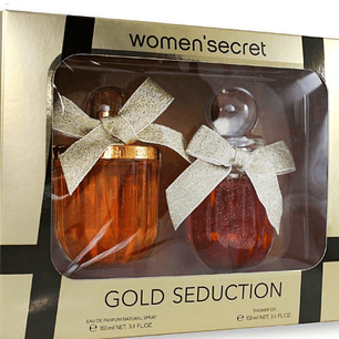 Estuche Woman Secret Gold Seduction 100ml+Shower Gel Mujer