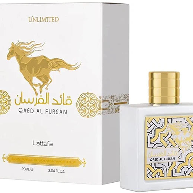 Perfume Lattafa Qaed Al Fursan Unlimited Edp 90ml Unisex - Blanco - Parecido a Coco Vanille Mancera 1