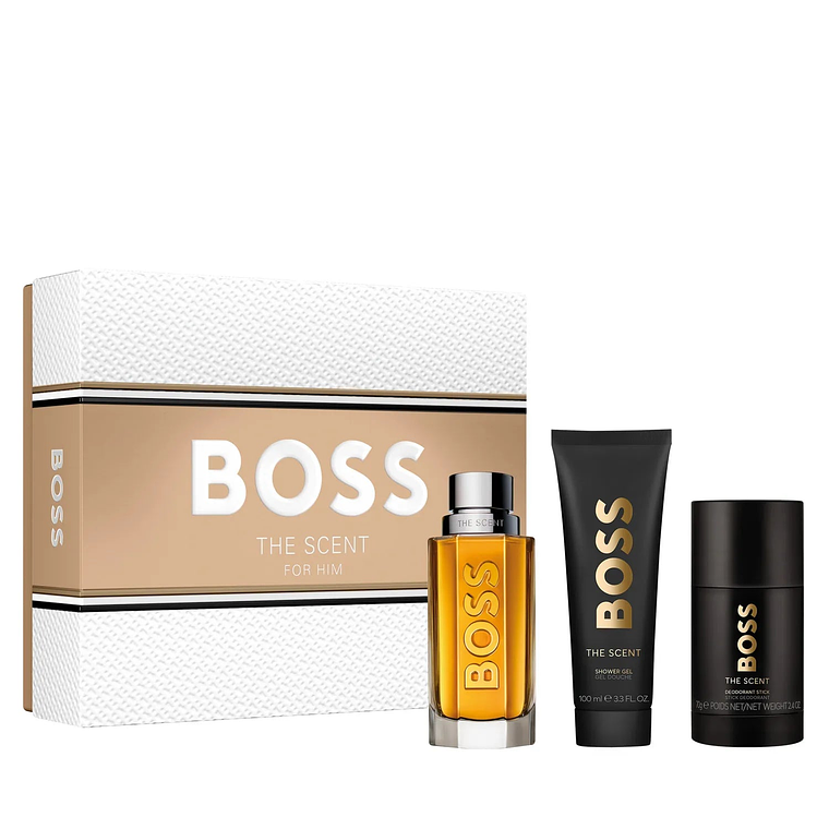Estuche Hugo Boss The Scent Men Edt 100 Ml + Sg 100 Ml Deo Stick 75 Ml Set De 3 Pcs Hombre 1