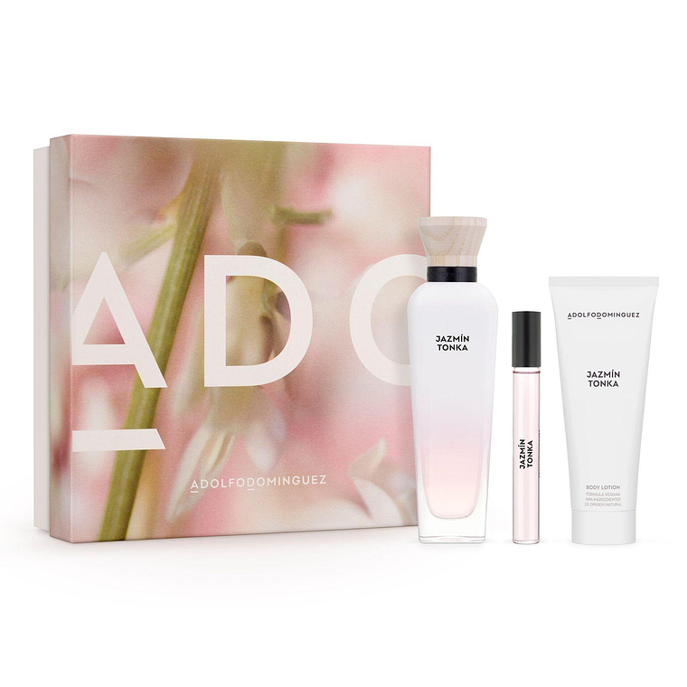 Estuche Adolfo Dominguez Jazmín Tonka Mujer Edp 120 Ml + 10 Ml Y Body Lotion 75 Ml 1