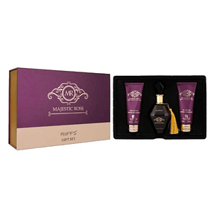 Estuche Riiffs Majestic Rose Edp 100ml Mujer + 100 Body locion + 100ml Gel