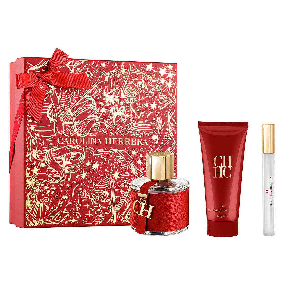 Estuche Carolina Herrera Ch Edt 100 Ml + Mini 10 Ml + Body Lotion 100 Ml Mujer 1