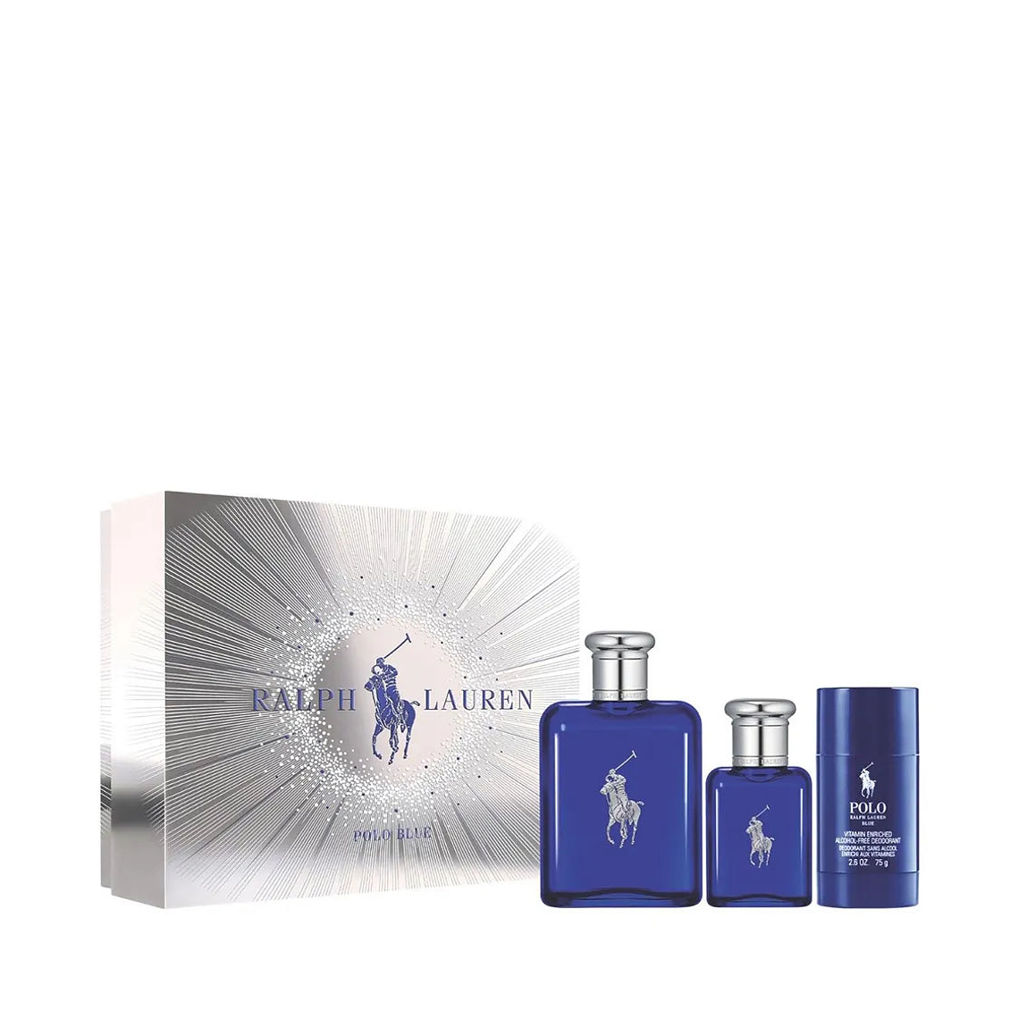 Estuche Ralph Lauren Polo Blue EDT 125 ml + 40 ml + Deo 75 ml Hombre 1