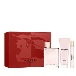Estuche Burberry Her EDP 100 ml + 10 ml + Body Lotion 75 ml Mujer