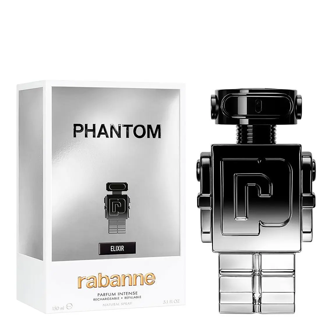 Perfume Phantom Elixir Parfum Intense 150 ml Paco Rabanne Recargable / Refill Hombre 1