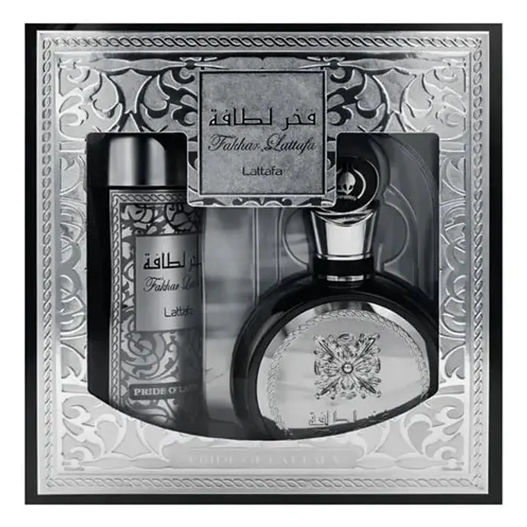 Estuche Lattafa Fakhar EDP 100 ml + Perfume Spray 200 ml Hombre (2 pcs) 1