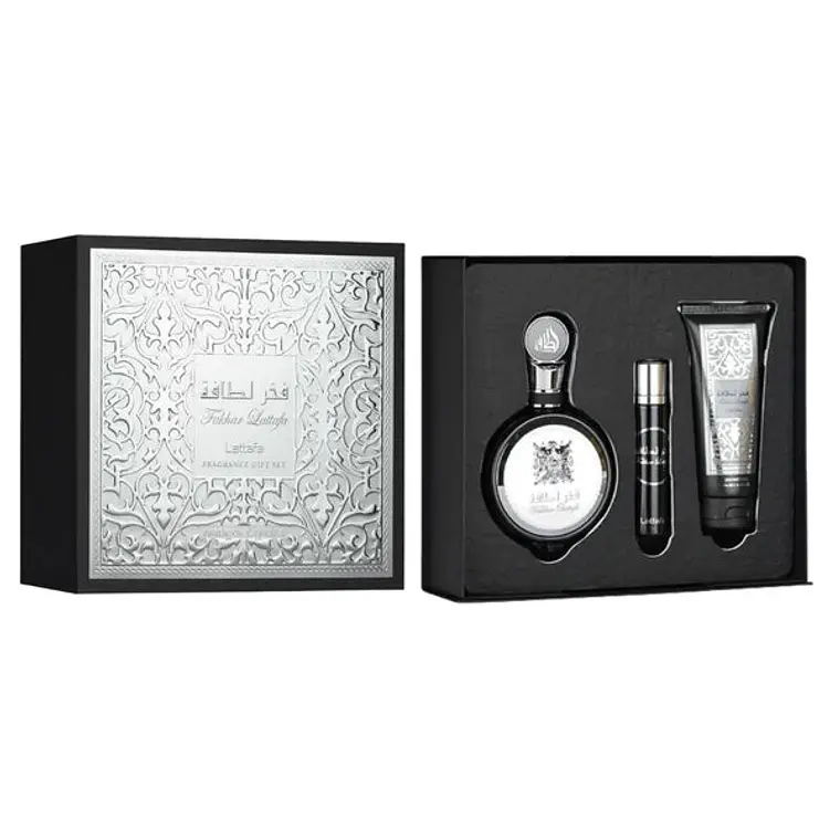 Estuche Lattafa Fakhar Hombre 100ml EDP+ shower gel 100ml+ 12 ml Hombre (3 pcs) 1