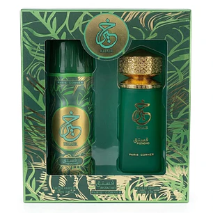 Estuche Paris Corner Khair Pistachio EDP 100 ml + Perfumed Spray 200 ml Unisex